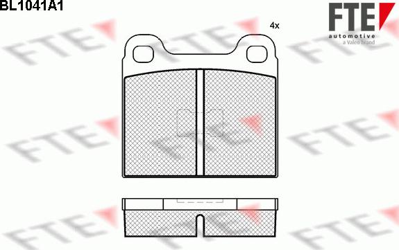 FTE BL1041A1 - Brake Pad Set, disc brake www.autospares.lv