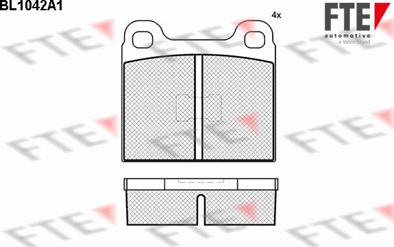 FTE BL1042A1 - Тормозные колодки, дисковые, комплект www.autospares.lv