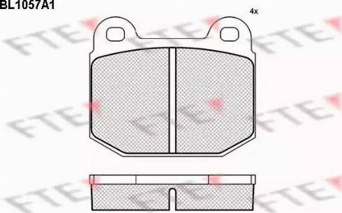 FTE BL1057A1 - Brake Pad Set, disc brake www.autospares.lv