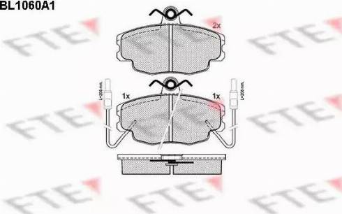 FTE BL1060A1 - Bremžu uzliku kompl., Disku bremzes www.autospares.lv