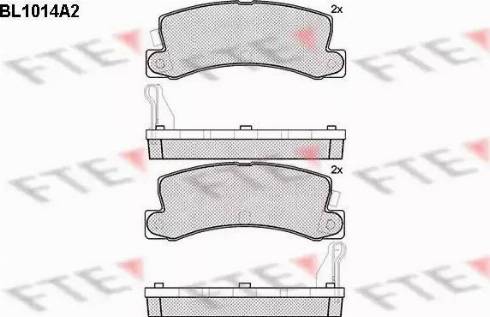 FTE BL1014A2 - Brake Pad Set, disc brake www.autospares.lv