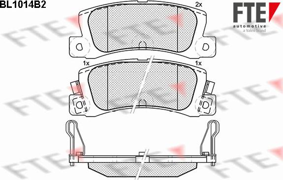 FTE BL1014B2 - Bremžu uzliku kompl., Disku bremzes www.autospares.lv