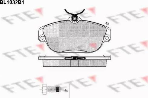 FTE BL1032B1 - Bremžu uzliku kompl., Disku bremzes www.autospares.lv