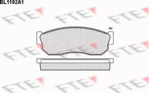 FTE BL1192A1 - Brake Pad Set, disc brake www.autospares.lv