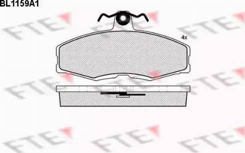 FTE BL1159A1 - Brake Pad Set, disc brake www.autospares.lv