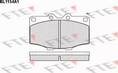 FTE BL1154A1 - Brake Pad Set, disc brake www.autospares.lv