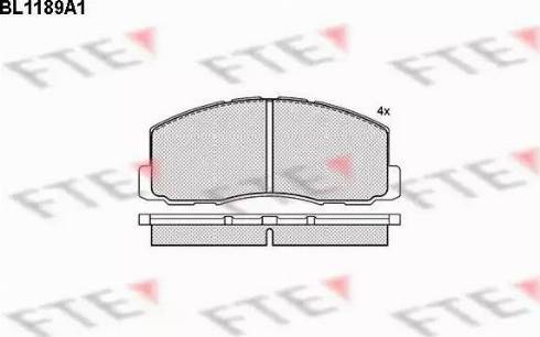 FTE BL1189A1 - Brake Pad Set, disc brake www.autospares.lv