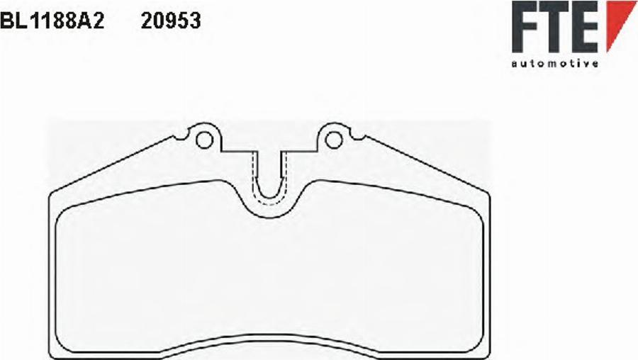 FTE BL1188A2 - Тормозные колодки, дисковые, комплект www.autospares.lv