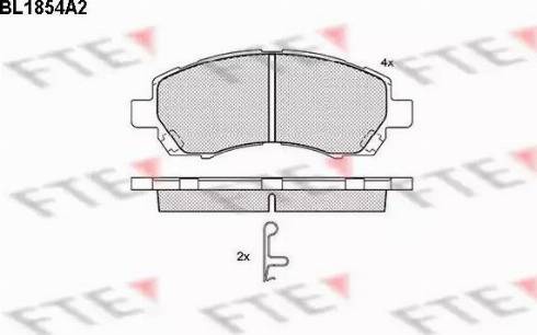 FTE BL1854A2 - Brake Pad Set, disc brake www.autospares.lv