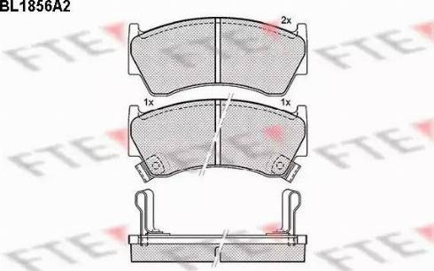 FTE BL1856A2 - Тормозные колодки, дисковые, комплект www.autospares.lv