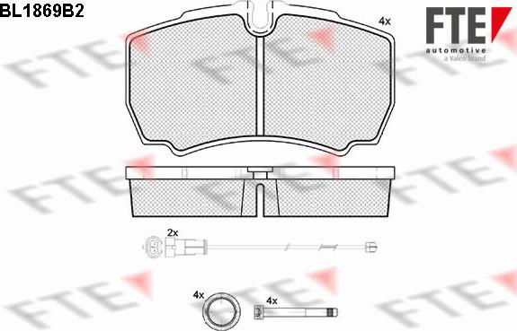 FTE BL1869B2 - Brake Pad Set, disc brake www.autospares.lv