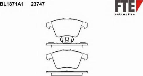 FTE BL1871A1 - Bremžu uzliku kompl., Disku bremzes www.autospares.lv