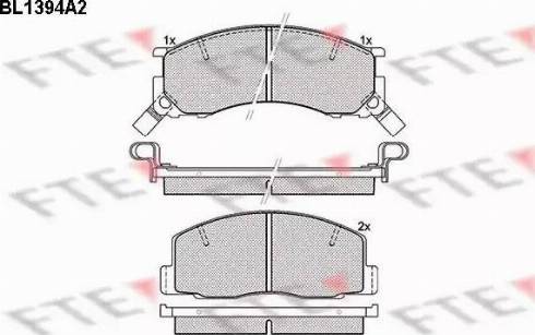 FTE BL1394A2 - Brake Pad Set, disc brake www.autospares.lv