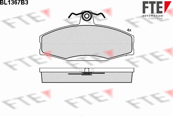 FTE BL1367B3 - Brake Pad Set, disc brake www.autospares.lv