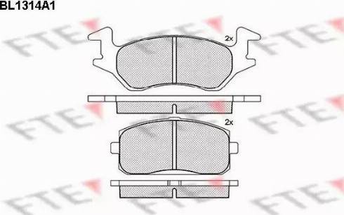 FTE BL1314A1 - Brake Pad Set, disc brake www.autospares.lv