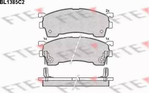 FTE BL1385C2 - Bremžu uzliku kompl., Disku bremzes www.autospares.lv