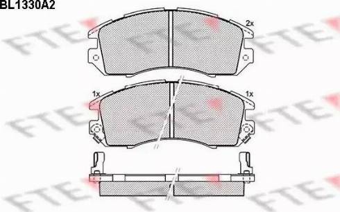 FTE BL1330A2 - Bremžu uzliku kompl., Disku bremzes www.autospares.lv