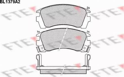 FTE BL1379A2 - Bremžu uzliku kompl., Disku bremzes www.autospares.lv