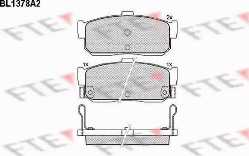 FTE BL1378A2 - Тормозные колодки, дисковые, комплект www.autospares.lv