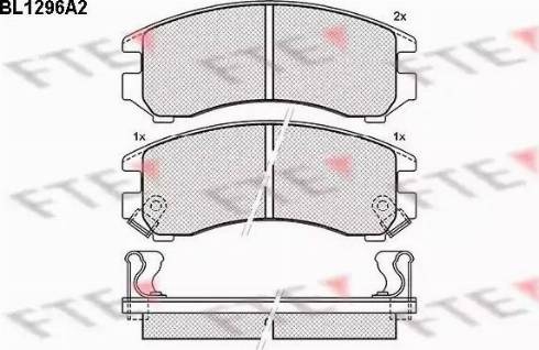 FTE BL1296A2 - Bremžu uzliku kompl., Disku bremzes www.autospares.lv