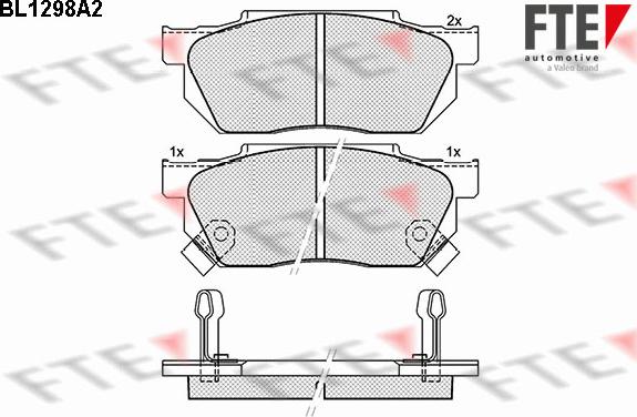 FTE BL1298A2 - Bremžu uzliku kompl., Disku bremzes www.autospares.lv