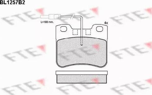 FTE BL1257B2 - Bremžu uzliku kompl., Disku bremzes www.autospares.lv