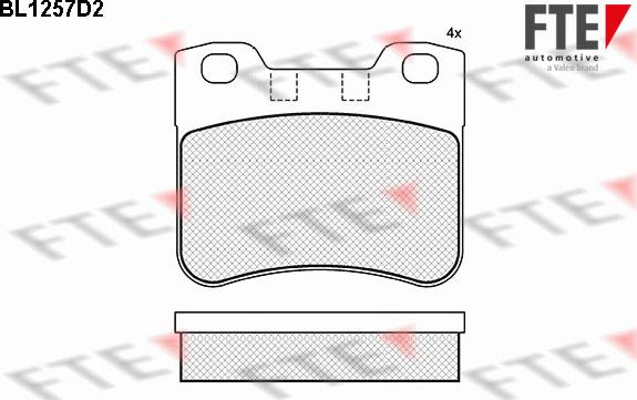 FTE BL1257D2 - Bremžu uzliku kompl., Disku bremzes www.autospares.lv