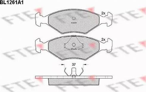 FTE BL1261A1 - Brake Pad Set, disc brake www.autospares.lv