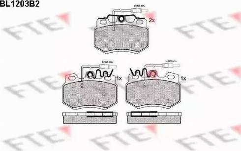 FTE BL1203B2 - Bremžu uzliku kompl., Disku bremzes www.autospares.lv