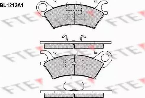 FTE BL1213A1 - Bremžu uzliku kompl., Disku bremzes www.autospares.lv