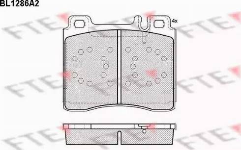 FTE BL1286A2 - Bremžu uzliku kompl., Disku bremzes www.autospares.lv