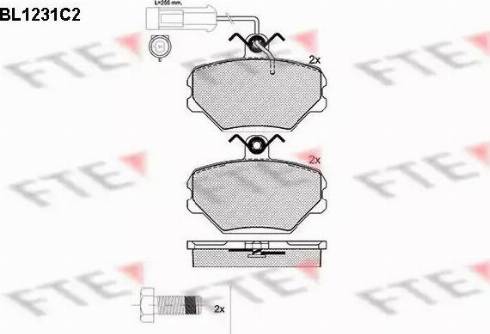 FTE BL1231C2 - Bremžu uzliku kompl., Disku bremzes autospares.lv