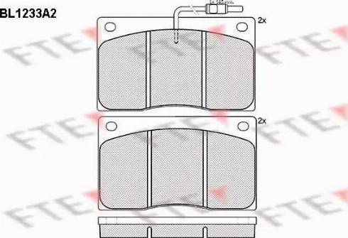 FTE BL1233A2 - Bremžu uzliku kompl., Disku bremzes www.autospares.lv