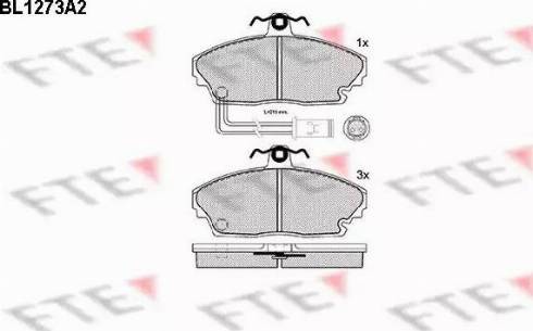 FTE BL1273A2 - Brake Pad Set, disc brake www.autospares.lv