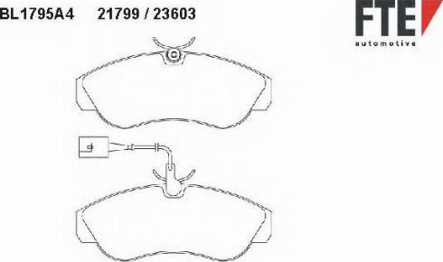 FTE BL1795A4 - Bremžu uzliku kompl., Disku bremzes www.autospares.lv