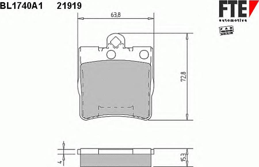 FTE BL1740A1 - Bremžu uzliku kompl., Disku bremzes www.autospares.lv