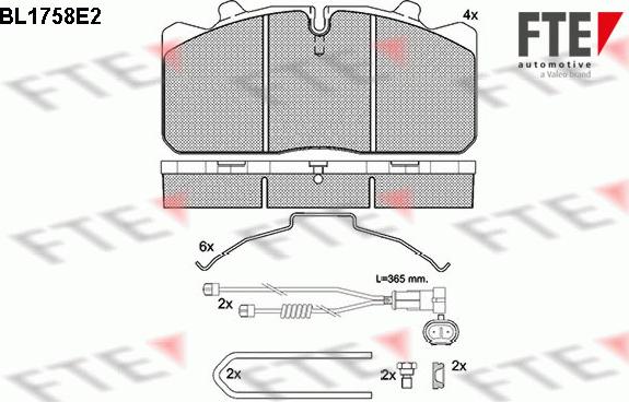 FTE BL1758E2 - Bremžu uzliku kompl., Disku bremzes www.autospares.lv