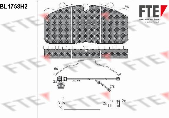 FTE BL1758H2 - Brake Pad Set, disc brake www.autospares.lv