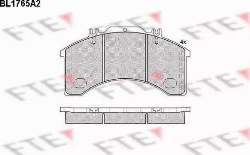 FTE BL1765A2 - Bremžu uzliku kompl., Disku bremzes www.autospares.lv