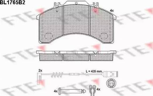 FTE BL1765B2 - Bremžu uzliku kompl., Disku bremzes www.autospares.lv