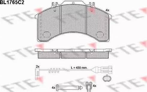 FTE BL1765C2 - Bremžu uzliku kompl., Disku bremzes www.autospares.lv