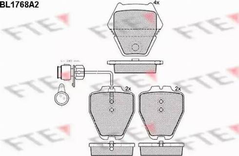 FTE BL1768A2 - Brake Pad Set, disc brake www.autospares.lv