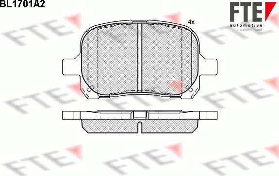 FTE BL1701A2 - Brake Pad Set, disc brake www.autospares.lv