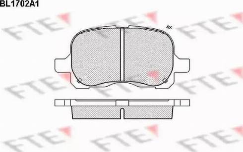 FTE BL1702A1 - Brake Pad Set, disc brake www.autospares.lv