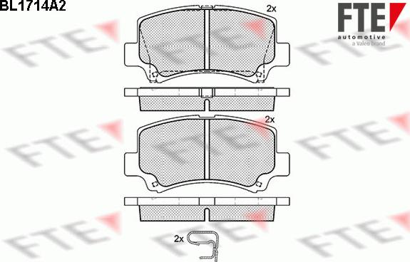 FTE BL1714A2 - Bremžu uzliku kompl., Disku bremzes www.autospares.lv