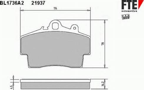 FTE BL1736A2 - Bremžu uzliku kompl., Disku bremzes www.autospares.lv