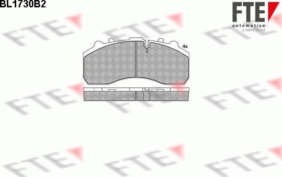 FTE BL1730B2 - Brake Pad Set, disc brake www.autospares.lv