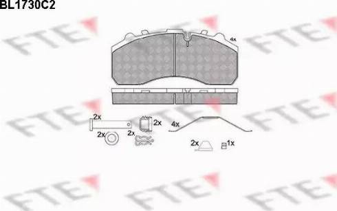 FTE BL1730C2 - Brake Pad Set, disc brake www.autospares.lv