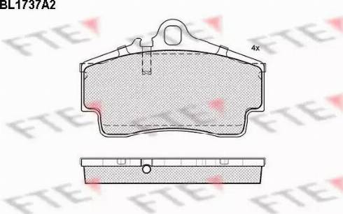 FTE BL1737A2 - Тормозные колодки, дисковые, комплект www.autospares.lv