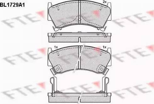 FTE BL1729A1 - Brake Pad Set, disc brake www.autospares.lv